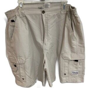 Bimini Bay Shorts Men’s Size 42 Color Cream Performance Gear Elastic Waist